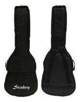 Bag capa almofadada para violão folk ou clássico "strinberg" com alças e bolso