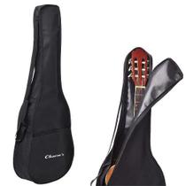 Bag capa violão kids 1/4 simples nylon com bolso e alça de mão e lateral para criança infantil semi impermeável