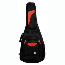 Bag Custom Sound Guitarra Gt 2 Preta Com Laranja GT2