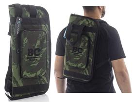 Bag de Baquetas Batera Clube BC Camuflagem grande com alça de mochila e diversas divisões (000205) Bag de Baquetas Batera Clube BC Camuflagem grande com alça de mochila e diversas divisões (000205)