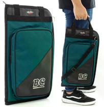Bag de Baquetas BC Batera Clube Signature Wake Make Deep Blue grande em nylon com alça de ombro