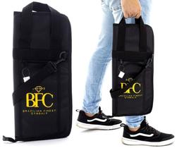 Bag de Baquetas BFC Brazilian Finest Cymbals Preta em Eco Couro com Bolso Frontal KN (3351) Bag de Baquetas BFC Brazilian Finest Cymbals Preta em Eco Couro com Bolso Frontal KN (3351)