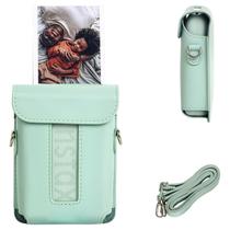 Bag De Couro Pu Para Fujifilm Instax Mini Link 3 Printer - Verde