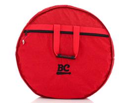 Bag de Pratos Batera Clube BC The Red em Nylon 600 com Alça de Mochila para Pratos até 22