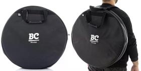 Bag de Pratos BC Bags Batera Clube Signature Via Black 24 em Eco Couro com alça de mochila Bag de Pratos BC Bags Batera Clube Signature Via Black 24 em Eco Couro com alça de mochila