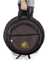 Bag de Pratos BFC Brazilian Finest Cymbals Marrom Eco Couro 3 Divisões para Pratos 24 by Knocs (9965)