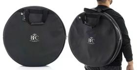 Bag de Pratos BFC Brazilian Finest Cymbals Via Black 24 em Eco Couro com alça de mochila Bag de Pratos BFC Brazilian Finest Cymbals Via Black 24 em Eco Couro com alça de mochila