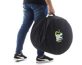 Bag de Surdo Batera Clube BC Octogear Black 14 com reforço interno em tecido preto (BC00008)