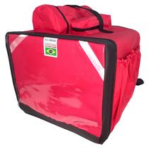 Bag Mochila Entregador Térmica Bolso Maquininha - Vermelha