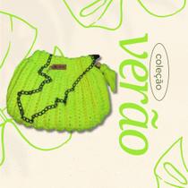 Bag Neon - Bolsa feita em crochê utilizando fio de malha.