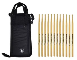 Bag Porta Baquetas Extra Luxo JPG + 6 pares baqueta Light Bag Porta Baquetas Extra Luxo JPG + 6 pares baqueta Light