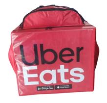 Bag vermelha Uber Eats 45L para entregas delivery (resistente a água) - Leo Bags