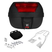 Bagageiro Aço Cromado CG Titan 160 2016 à 2023 + Bauleto Bau 28L Vermelho Fumê Cristal Bagageiro Aço Cromado CG Titan 160 2016 à 2023 + Bauleto Bau 28L Vermelho Fumê Cristal