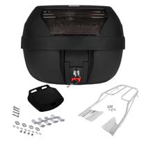 Bagageiro Aço Cromado CG Titan 160 2016 à 2023 + Bauleto Bau 28L Vermelho Fumê Cristal Bagageiro Aço Cromado CG Titan 160 2016 à 2023 + Bauleto Bau 28L Vermelho Fumê Cristal