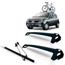 Bagageiro Clio 04 Portas 2000 A 2012 Preto + Suporte Bike - SP RACK