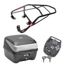 Bagageiro Compatível Honda CG Fan Start SR1124 +Bauleto T33N Givi 2015 ate 2024 Bagageiro Compatível Honda CG Fan Start SR1124 +Bauleto T33N Givi 2015 ate 2024