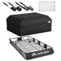 Bagageiro de Teto ARKSEN 163x86x15cm Aço Capacidade 68kg Bagageiro de Teto ARKSEN 163x86x15cm Aço Capacidade 68kg