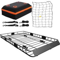 Bagageiro de Teto WEIZE 137x86x15 cm com Bolsa Impermeável e Rede de Carga