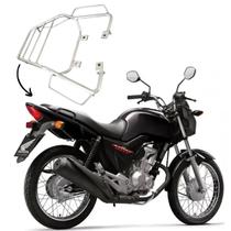 Bagageiro Garupa Com Alça Fan/Start 160 2016 a 2024 Cromado Moto Traseira Bagageiro Garupa Com Alça Fan/Start 160 2016 a 2024 Cromado Moto Traseira