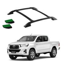 Bagageiro Teto Hilux 2018 2019 2020 2021 2022 Preto Colado