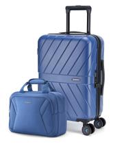 Bagagem de Mão BAGSMART 20 Polegadas com Rodas Giratórias - Azul Bagagem de Mão BAGSMART 20 Polegadas com Rodas Giratórias - Azul