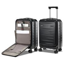 Bagagem de mão CENSIEN, leve de 20 polegadas, ABS+PC, preta