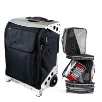 Bagagem de mão ZUCA Flyer de 20 polegadas com rodas Airline Black