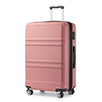 Bagagem Kono, parte rígida expansível de 28 polegadas com fechadura TSA, rosa nude