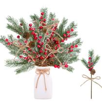 Bagas de Natal Pine Picks Sggvecsy Snow Frosted x15 Bagas de Natal Pine Picks Sggvecsy Snow Frosted x15