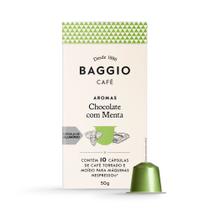 Baggio Café Aromas Chocolate c/ Menta - c/ 10 Cápsulas - Compatíveis com Nespresso