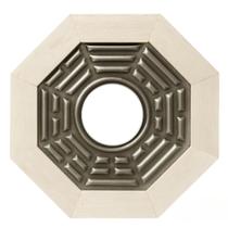 Baguá Céu Anterior Reto Madeira Pátina Oitavado 18 Cm Baguá Céu Anterior Reto Madeira Pátina Oitavado 18 Cm