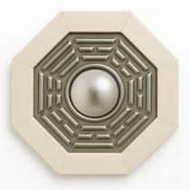 Baguá Céu Posterior Convexo Madeira Pátina Oitavado 12,5 cm Baguá Céu Posterior Convexo Madeira Pátina Oitavado 12,5 cm