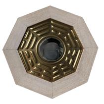 Baguá Céu Posterior Convexo Madeira Pátina Oitavado 18 Cm Baguá Céu Posterior Convexo Madeira Pátina Oitavado 18 Cm