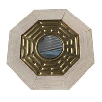 Baguá Céu Posterior Reto Madeira Pátina Oitavado 18 Cm Baguá Céu Posterior Reto Madeira Pátina Oitavado 18 Cm