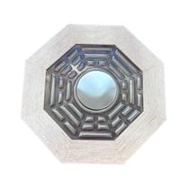 Baguá Céu Posterior Reto Madeira Pátina Oitavado 18 Cm