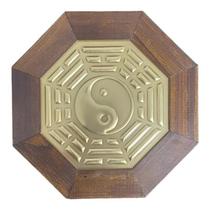 Baguá Céu Posterior Yin Yang Madeira Imbuia Oitavado 18 Cm Baguá Céu Posterior Yin Yang Madeira Imbuia Oitavado 18 Cm