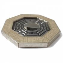 Baguá do Céu Posterior Feng Shui Elegante com Espelho Reto 13cm - Moldura Areia Baguá do Céu Posterior Feng Shui Elegante com Espelho Reto 13cm - Moldura Areia