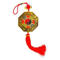 Baguá Feng Shui Metal Dourado 9cm Yin Yang - EQUILIBRIO