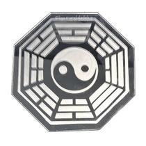 Baguá Yin Yang Espelhado Jateado Prateado com Espelhos 11,5cm - Mandala de Luz