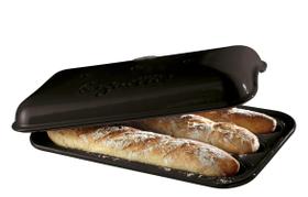 Baguete Emile Henry - Assadeira de Cerâmica na Cor Carvão - Fabricada na França