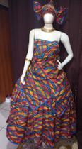 Baiana Tecido Africano Umbanda Candomble Roupa de Santo tamanho unico