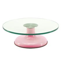 Bailarina De Vidro Giratória Rosa Bebê 30Cm Rolamento Duplo Bailarina De Vidro Giratória Rosa Bebê 30Cm Rolamento Duplo