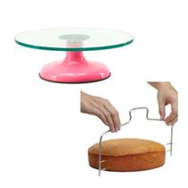 Bailarina De Vidro Rosa E Nivelador De Bolo Bailarina De Vidro Rosa E Nivelador De Bolo