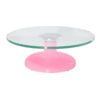 Bailarina Giratória De Vidro Para Decorar Bolos Rosa
