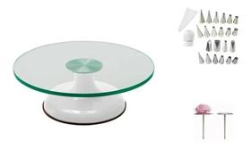 Bailarina Giratória Vidro P/ Decorar + Bicos + Suporte Rosas Bailarina Giratória Vidro P/ Decorar + Bicos + Suporte Rosas