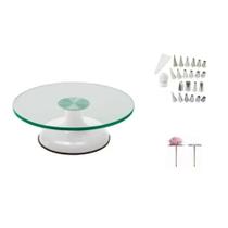 Bailarina Giratória Vidro Para Decorar Branca, Bico 25 Pecas, 2 Suporte de Rosas