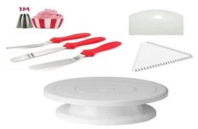 Bailarina Para Bolos Branca + 5 Espátulas + Bico 1m Bailarina Para Bolos Branca + 5 Espátulas + Bico 1m