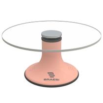 Bailarina Para Confeitar Braesi BLB-300 Rosa Giratória Diâmetro 30cm Base Em Polipropileno B14020
