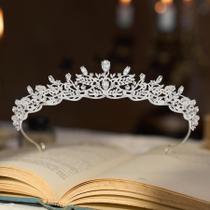 Baile de casamento Tiara Crown SWEETV Silver para mulheres e meninas