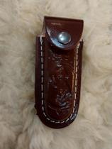 Bainha Canivete de Couro Marrom Chocolate